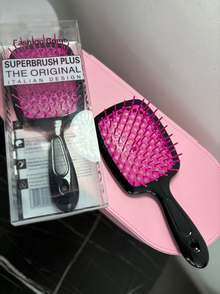 Щетка для волос Hollow Comb Superbrush Plus Black-Pink Id_104 фото