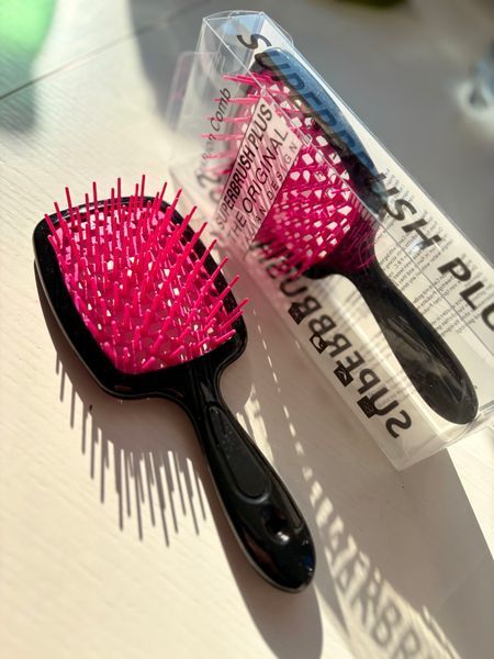 Щетка для волос Hollow Comb Superbrush Plus Black-Pink Id_104 фото