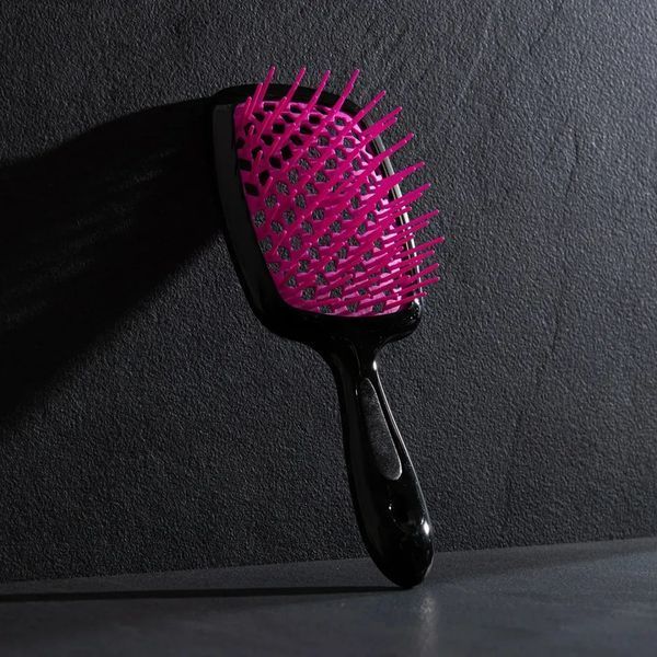 Щетка для волос Hollow Comb Superbrush Plus Black-Pink Id_104 фото