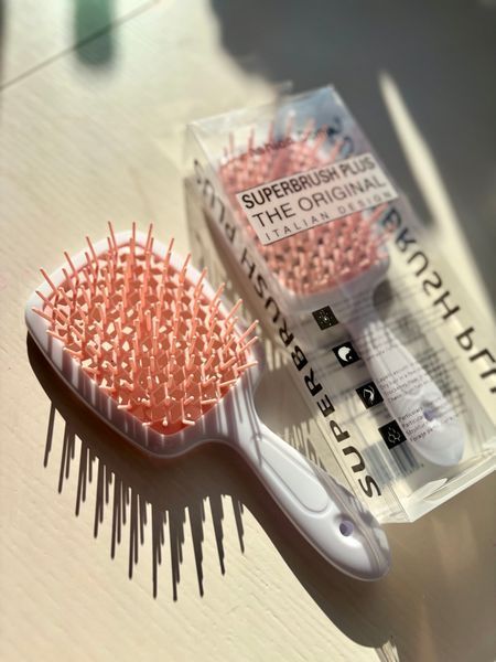 Щітка для волосся Hollow Comb Superbrush Plus White-Light Pink Id_105 фото