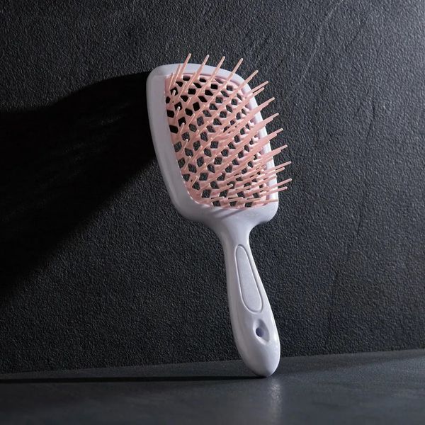 Щітка для волосся Hollow Comb Superbrush Plus White-Light Pink Id_105 фото