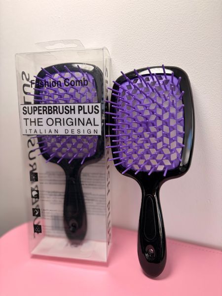 Щітка для волосся Hollow Comb Superbrush Plus Black-Purple Id_108 фото
