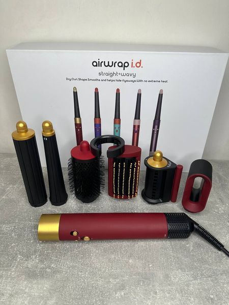 Мультистайлер Airwrap i.d. HS08 Straight & Wavy Red Velvet/Gold Id_022 фото