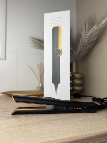 Випрямляч для волосся HT01 Airstrait Strawberry Onyx Black/Gold Колір: Чорно-золотий Id_005 фото