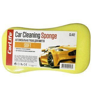 Губка для миття авто з дрібними порами CarLife Soft CL412 жовта Id_112 фото