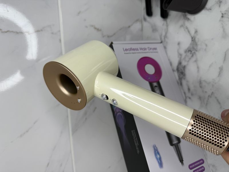 Фен Leafless Hair Dryer для волос Supersonic Premium Gold Золотой Id_037 фото