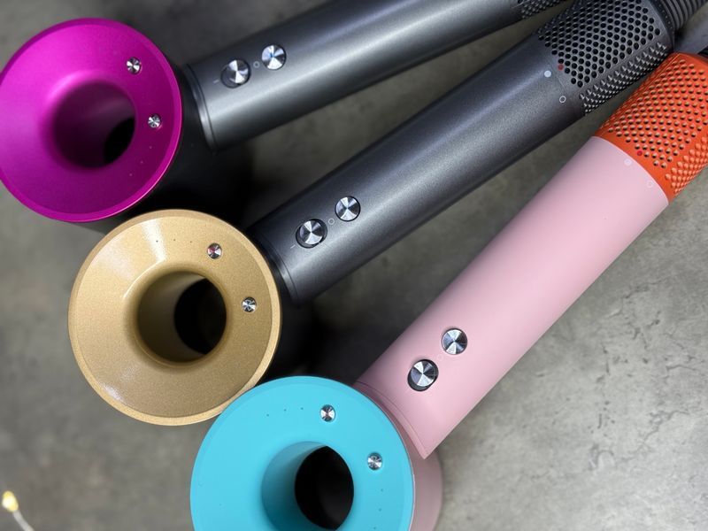 Фен Leafless Hair Dryer для волосся Supersonic Premium Nickel/Fuchsia Сіро-Рожевий Id_040 фото