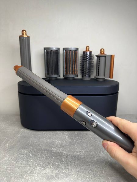Стайлер з кейсом Airwrap Complete Long HS05 &mdash;  Gold/Nickel Id_074 фото