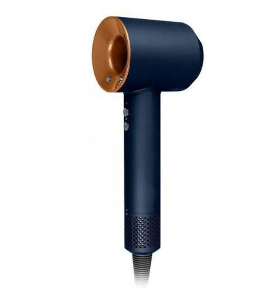 Фен Leafless Hair Dryer для волосся Supersonic Premium Prussian Blue/Rich Copper Синій з золотим Id_043 фото