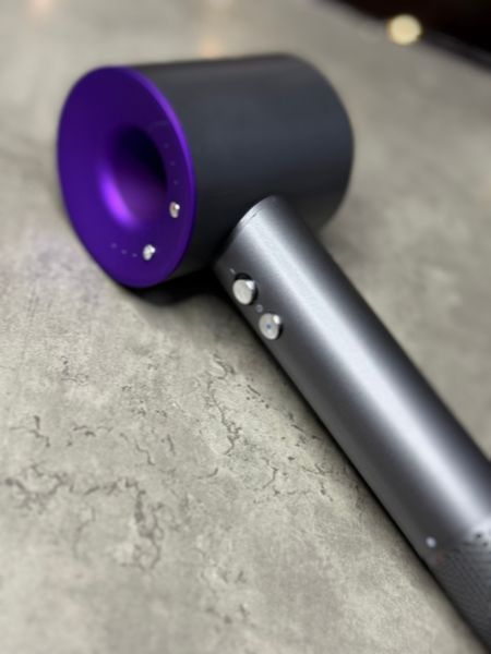 Фен з кейсом Leafless Hair Dryer для волосся Supersonic Premium Nickel/Purple Сіро-Фіолетовий Id_046 фото