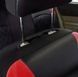 Чехлы на сиденье авто из искусственной PU кожи Ромб полный комплект, красный Id_125 фото 6