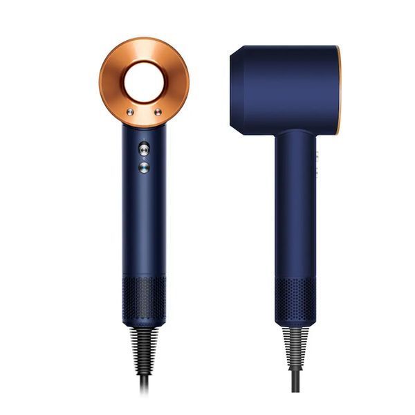 Фен з кейсом Leafless Hair Dryer для волосся Supersonic Premium Prussian Blue/Rich Copper Синій з золотим Id_045 фото