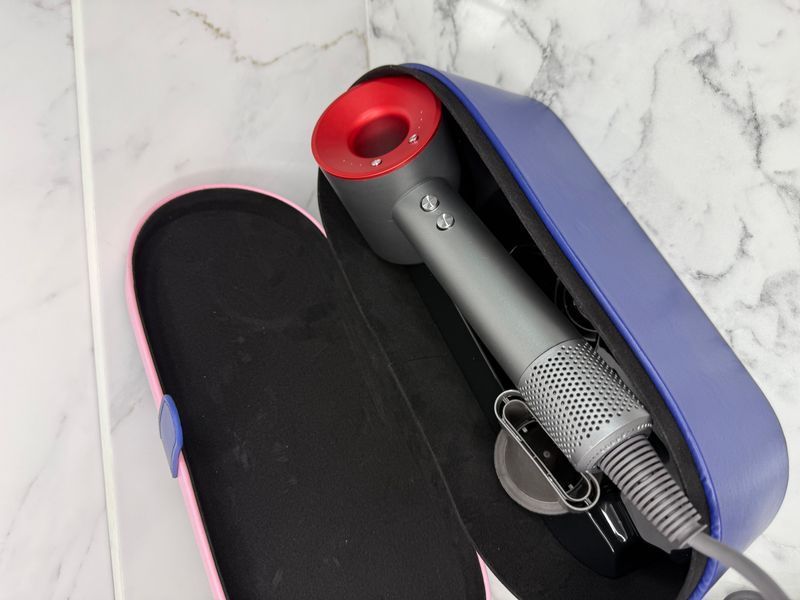 Фен з кейсом Leafless Hair Dryer для волосся Supersonic Premium Nickel/Red Сіро-червоний Id_047 фото