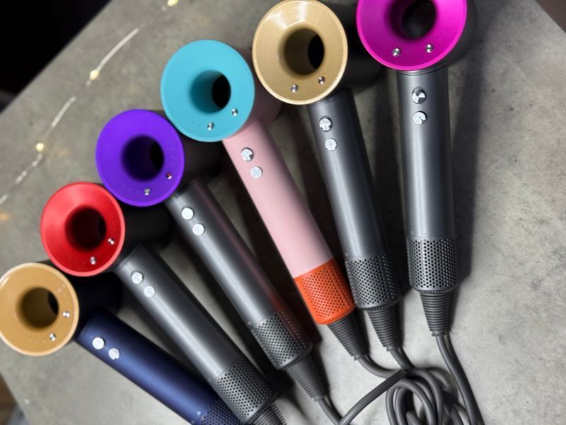 Фен з кейсом Leafless Hair Dryer для волосся Supersonic Premium Nickel/Fuchsia Сіро-рожевий Id_048 фото