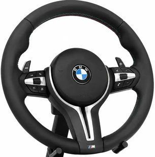 Руль BMW M3 Style M Performance для F01 F02 F06 F07 F10 F11 F12 F13 | Кожаный спортивный Id_142 фото