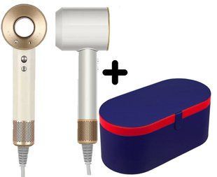 Фен з кейсом Leafless Hair Dryer для волосся Supersonic Premium Gold Золотий Id_051 фото