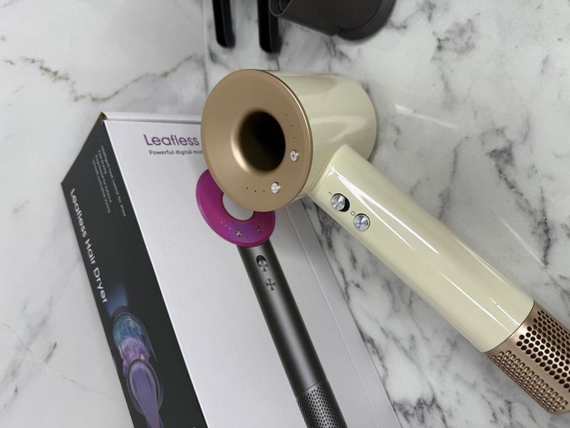Фен з кейсом Leafless Hair Dryer для волосся Supersonic Premium Gold Золотий Id_051 фото