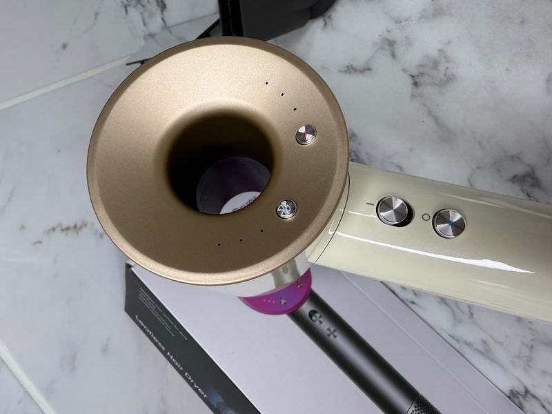 Фен з кейсом Leafless Hair Dryer для волосся Supersonic Premium Gold Золотий Id_051 фото