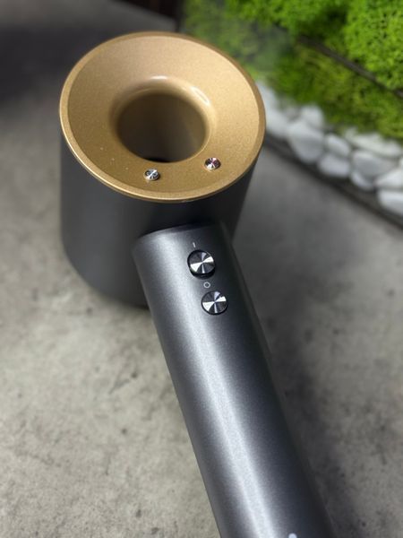 Фен з кейсом Leafless Hair Dryer для волосся Supersonic Premium Nickel/Copper Сіро-золотий Id_052 фото
