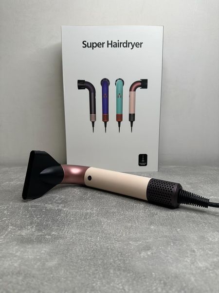 Фен для волосся HD18 Supersonic R Professional Hair Dryer Curly+Coily Ceramic Pink/Rose Gold Id_053 фото