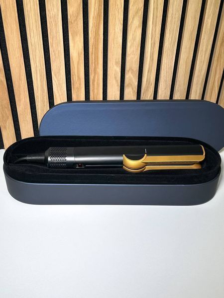 Випрямляч для волосся з кейсом HT01 Airstrait Strawberry Onyx Black/Gold Колір: Чорно-золотий Id_084 фото