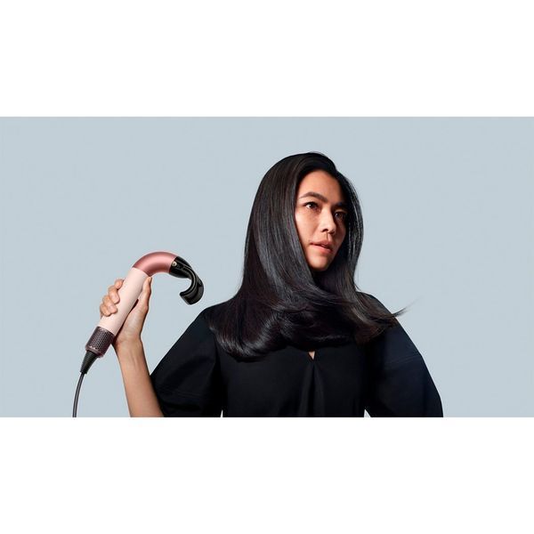 Фен для волосся HD18 Supersonic R Professional Hair Dryer Curly+Coily Ceramic Pink/Rose Gold Id_053 фото