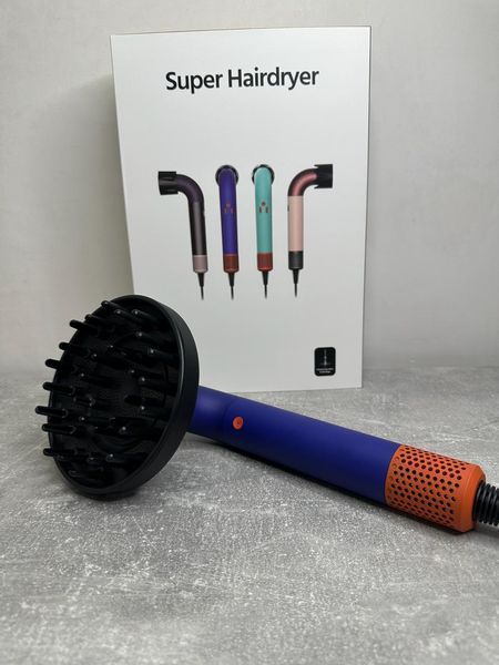 Фен для волосся HD18 Supersonic R Professional Hair Dryer Curly+Coily Vinca Blue/Rose Id_054 фото