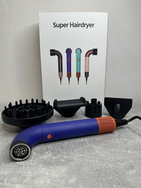 Фен для волосся HD18 Supersonic R Professional Hair Dryer Curly+Coily Vinca Blue/Rose Id_054 фото