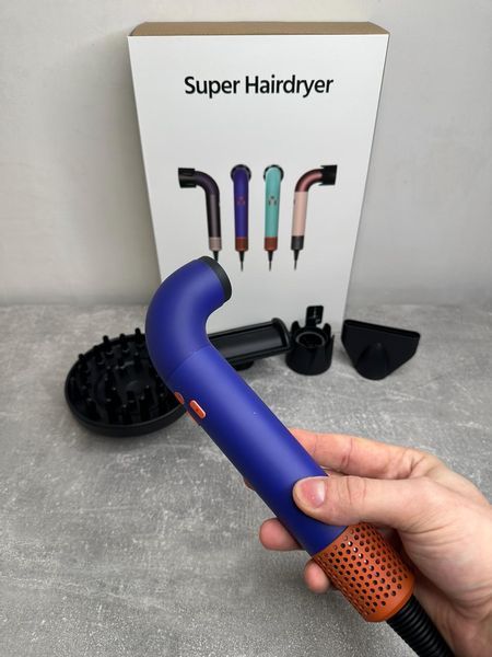 Фен для волосся HD18 Supersonic R Professional Hair Dryer Curly+Coily Vinca Blue/Rose Id_054 фото