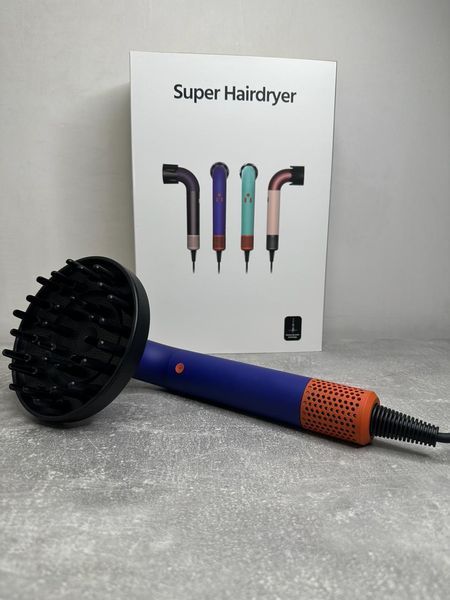 Фен для волосся HD18 Supersonic R Professional Hair Dryer Curly+Coily Vinca Blue/Rose Id_054 фото