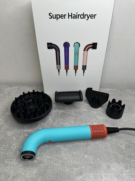 Фен для волос HD18 Supersonic R Professional Hair Dryer Curly+Coily Ceramic Patina/Topaz Id_055 фото