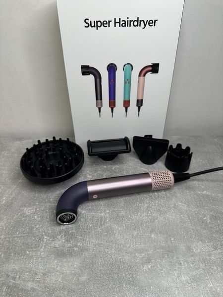 Фен для волосся HD18 Supersonic R Professional Hair Dryer Curly+Coily - Jasper Plum Id_056 фото