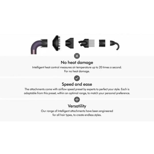 Фен для волосся HD18 Supersonic R Professional Hair Dryer Curly+Coily - Jasper Plum Id_056 фото