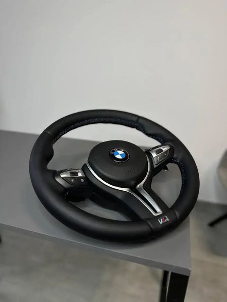 Руль BMW M Performance M3 Style для F20 F21 F22 F23 F30 F31 F32 F33 F36 X3 F25 X4 F26 X5 F15 X6 F16 | Кожаное Id_143 фото