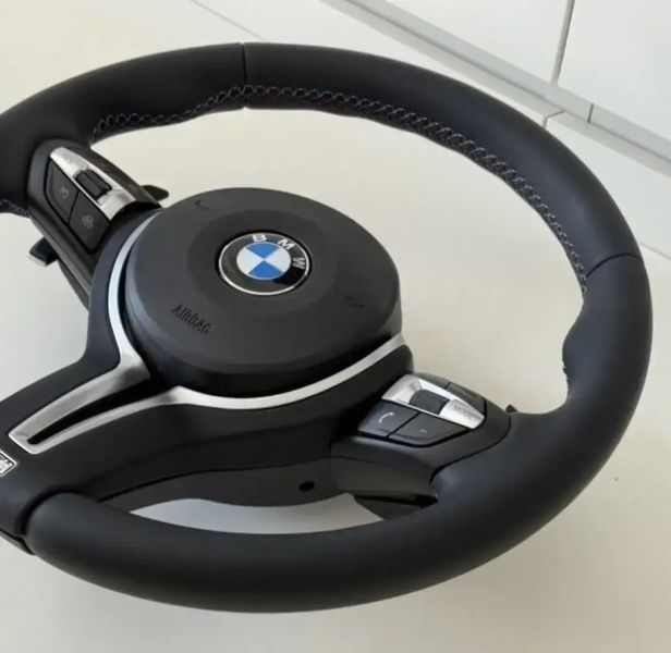 Шкіряне спортивне M кермо з підігрівом BMW M3 Style для F20 F21 F23 F30 F31 F32 F33 F36 F01 F02 F06 F07 F10 F11 F12 F13 X3 F25 X5 Id_144 фото