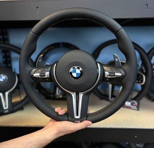Шкіряне спортивне M кермо з підігрівом BMW M3 Style для F20 F21 F23 F30 F31 F32 F33 F36 F01 F02 F06 F07 F10 F11 F12 F13 X3 F25 X5 Id_144 фото