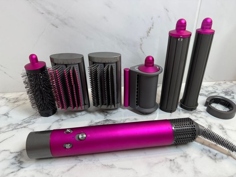 Стайлер для волос HS05 Airwrap Complete Long 6 насадок Fuchsia/Nickel Розовый Id_011 фото
