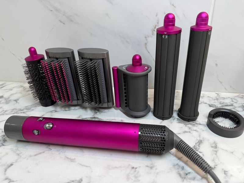 Стайлер для волос HS05 Airwrap Complete Long 6 насадок Fuchsia/Nickel Розовый Id_011 фото