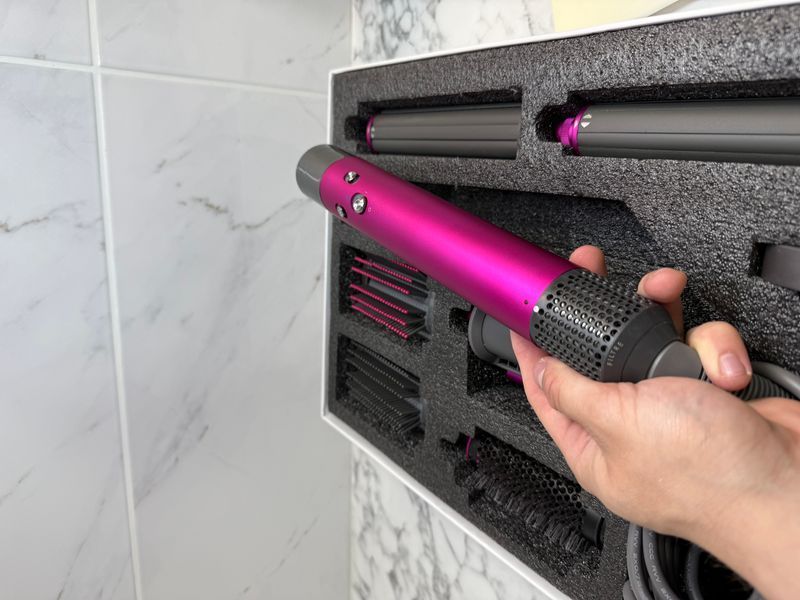 Стайлер для волос HS05 Airwrap Complete Long 6 насадок Fuchsia/Nickel Розовый Id_011 фото