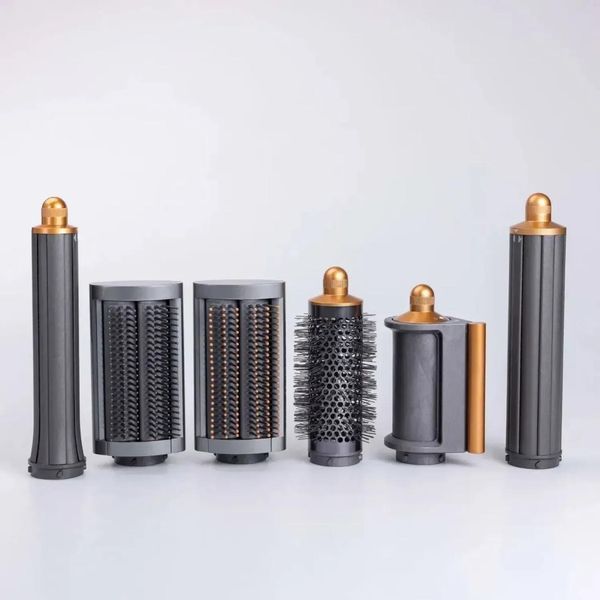 Стайлер для волосся HS05 Airwrap Complete Long 6 насадок Nickel/Copper Сіро-золотий Id_012 фото