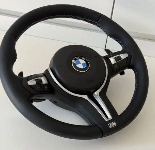 Кожаное M-кермо BMW M3 Style с подогревом и вибрацией для BMW F-серии F20 F21 F30 F31 F33 F36 F10 F11 F12 F13 F01 F02 X3 F25 Id_145 фото